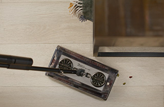 Clean under furniture with Swivel Sweeper Turbo S in the microwave