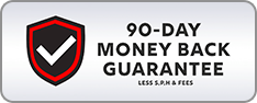 90 Day, 100% Money Back Guarantee, Less S, P, H, FEE